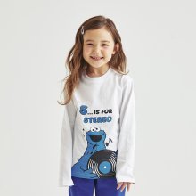 [SS20 SV X Sesame Street] Cookie Monster Long Sleeve for Kids(White)