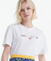[여성] 코튼 로고 반소매 티셔츠 T32A0TTO025WT2 YA2