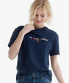 [여성] 코튼 로고 반소매 티셔츠 T32A0TTO025WT2 CBK