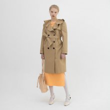 Ruffled Trench (Young Beige)
