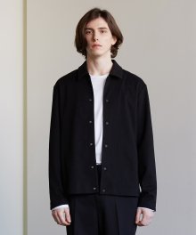 미니멀 셔츠 재킷 (블랙)