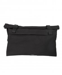 Oversized Cotton Messenger Bag [Black]