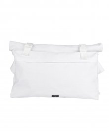 Oversized Cotton Messenger Bag [White]