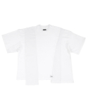 아조바이아조(AJOBYAJO) Oversized Mixed T-Shirt [White]