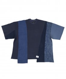 Oversized Mixed T-Shirt [Navy]