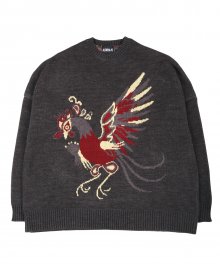 Phoenix Oversized Knit Sweater [Charcoal]