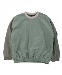Oversized Bomber Nylon Sweatshirt [Mint]