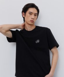 NOTE HALF SLEEVE TEE-BLACK