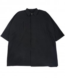 Oversized Cotton Coat [Black]