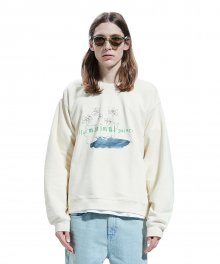 CAT DOODLE SWEATSHIRT ivory