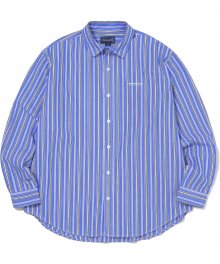 DSN-Logo Striped Shirt  Blue