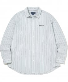 DSN-Logo Striped Shirt  Grey