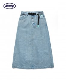 [Mmlg] DENIM SKIRT (WASHED BLUE)