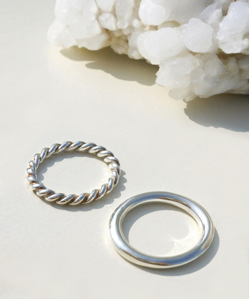 SILVER DAILY RING 2SET [소재Silver925]