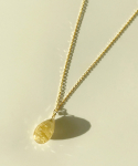 위트홀리데이(WIT-HOLIDAY) Lemon Quartz water drop necklace [silver925]