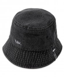 LMC STONE WASHED DENIM BUCKET HAT black
