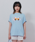 KANCO CHECK TEE sky blue