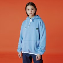 DOUBLE LABEL POINT HOODIE-SKY BLUE
