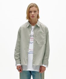 RAW EDGE POCKET SHIRT LIGHT KHAKI