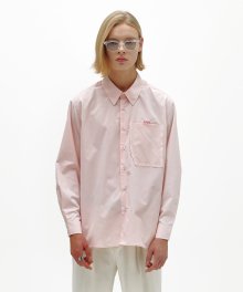 RAW EDGE POCKET SHIRT POWDER PINK