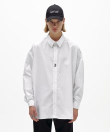 FOLDED PLACKET SHIRT WHITE