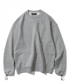 20ss MxU pocket sweatshirts grey