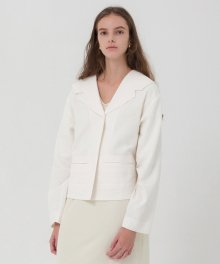 Linen Short Jacket - White
