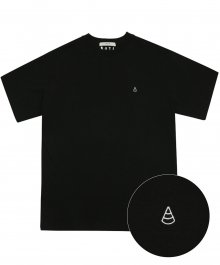 UNI HORN EMBROIDERED T-SHIRTS S/S_BLACK