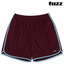 FUZZ LINE TAPE SHORTS burgundy