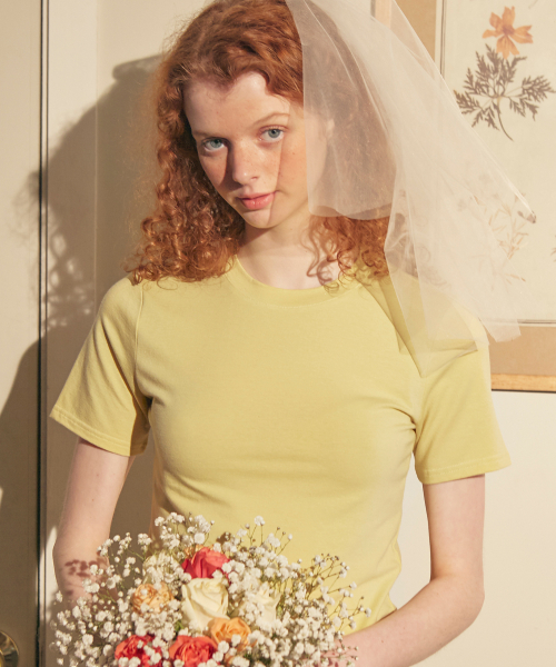 살롱 드 욘(SALON DE YOHN) Round Neck Basic T_ Lemon - 사이즈 & 후기 | 무신사