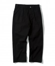 cotton fatigue pants wide fit black