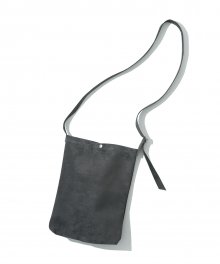 pig skin shoulder bag grey