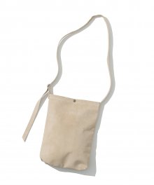 pig skin shoulder bag beige