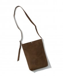 pig skin shoulder bag brown