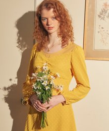 Chiffon Layered Mini Dress_ Yellow