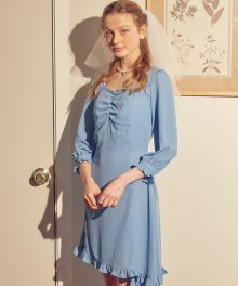 Unbalance Mini Dress_ Blue