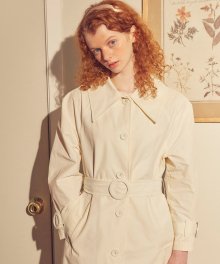 Ring Buckle Trench Coat_ Ivory