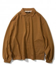 collar long sleeve brown