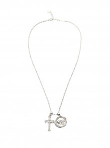 Seal Cross Necklace in Silver_VX0SX0440