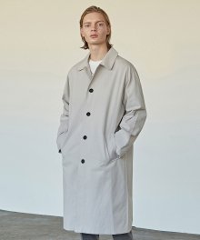 Cotton Single Mac Long Coat_Light Gray