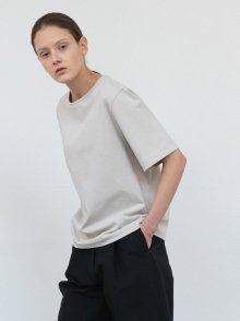 over-fit round t-shirt (grey)