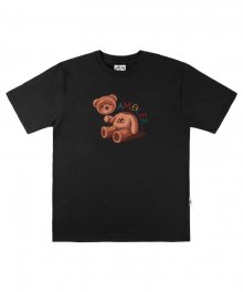 Balloon Bear 오버핏 반팔 티셔츠 AS703 (black)