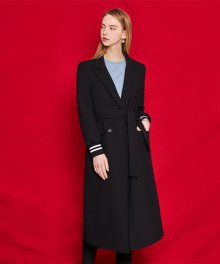 Long double jacket - black