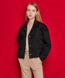 Crop pocket jacket - black