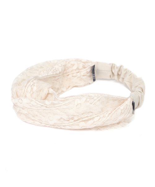 UNDERCONTROL STUDIO - Women's Hair Band CROSS HAIR BAND / WIDE / BLOOM / ORIGIN BEIGE