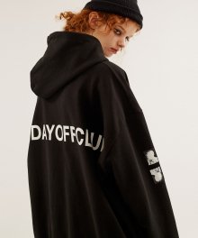 Signature Patch Details Logo Zip-up Hoodie - Black