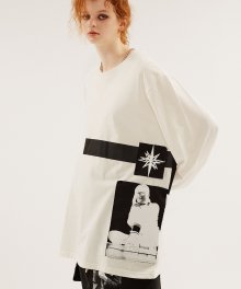 Season Patch Details Line Artwork LST-shirt - White