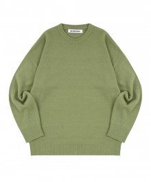 ROUND KNIT SWEATER_OLIVE