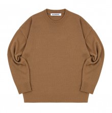 ROUND KNIT SWEATER_CAMEL