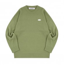 WAPPEN ROUND KNIT SWEATER_OLIVE